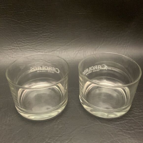 Carolans Irish Cream 6 Ounces Clear Glass White Etching 3X 2 One Glass Only - Picture 2 of 6